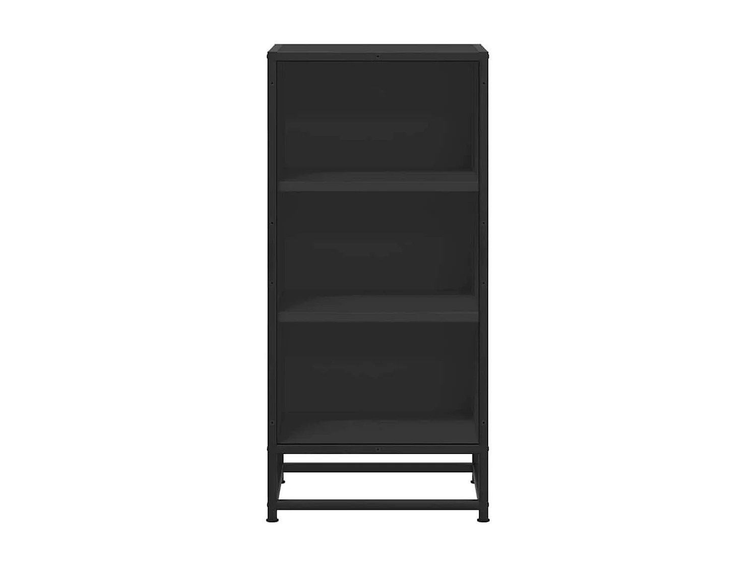 Buffet noir 35,5x35x76 cm bois d'ingénierie et métal