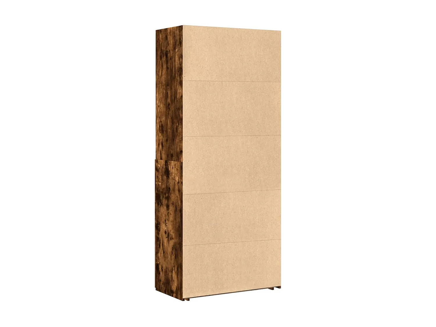 Buffet haut chêne fumé 80x42,5x185 cm bois d'ingénierie