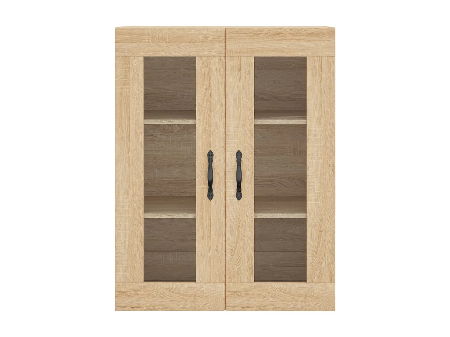 Aparador alto madera contrachapada color roble 69,5x34x180 cm