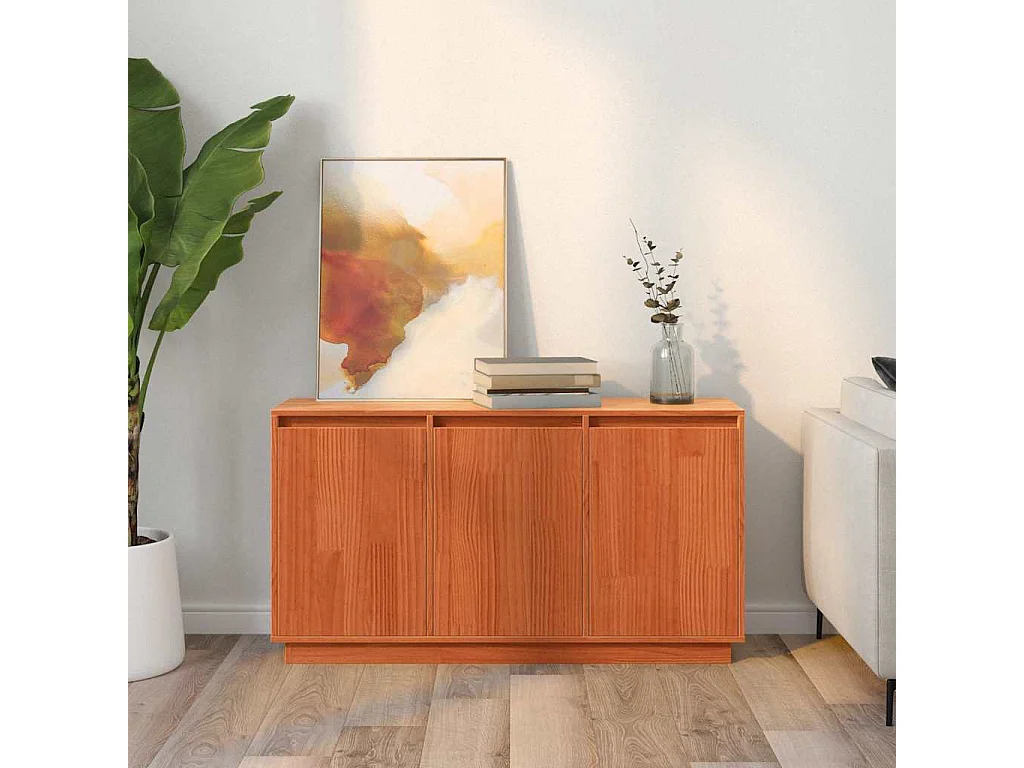 Buffet Marron 111 x 34 x 60 cm Bois de pin massif