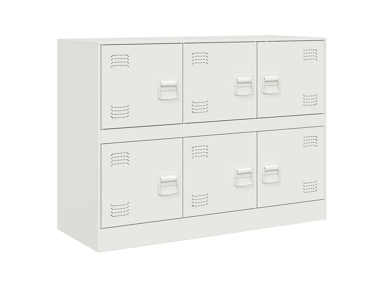 Buffet blanc 99x39x73 cm acier