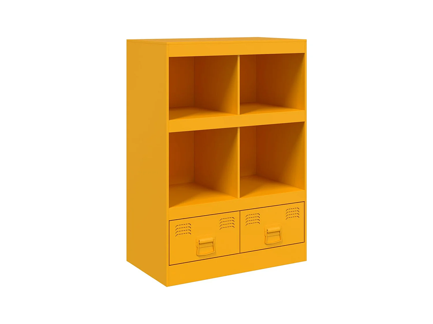 Buffet jaune moutarde 67x39x95 cm acier