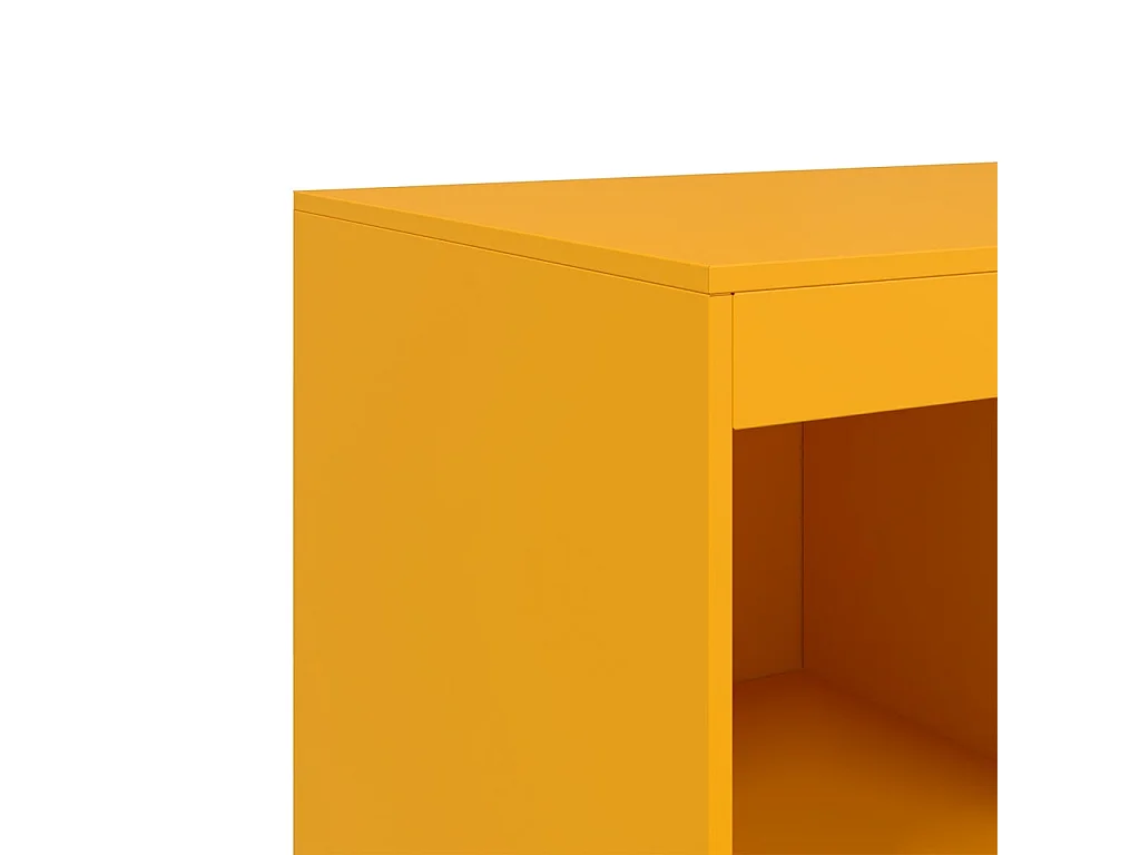 Buffet jaune moutarde 67x39x95 cm acier