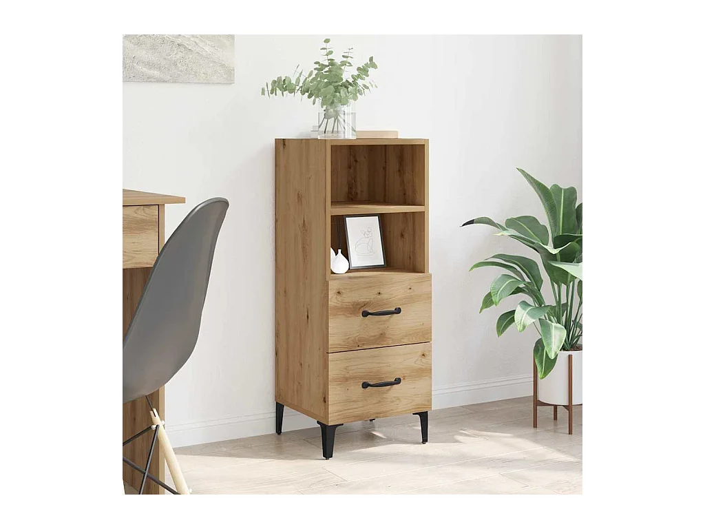 Buffet chêne artisanal 34 x 34,5 x 90 cm Bois d'ingénierie