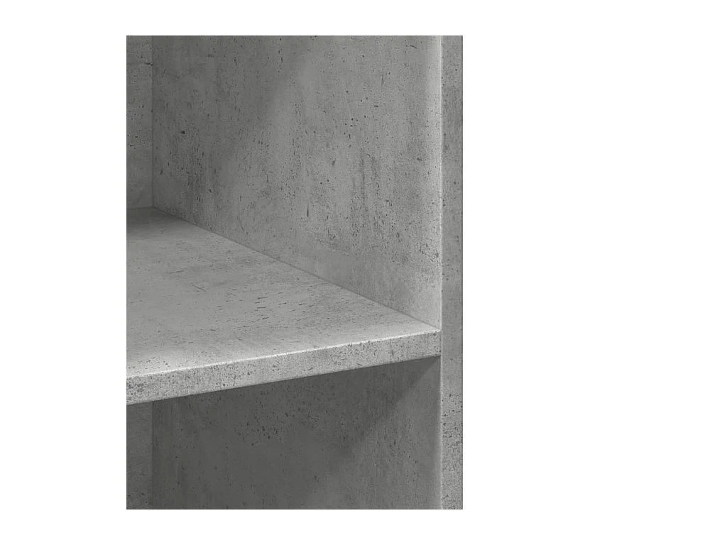 Buffet haut gris béton 70x41x185 cm bois d'ingénierie