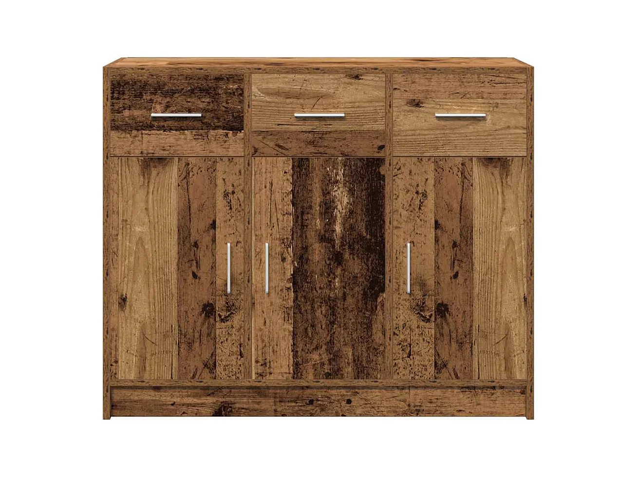Buffet vieux bois 91x28x75 cm bois d'ingénierie