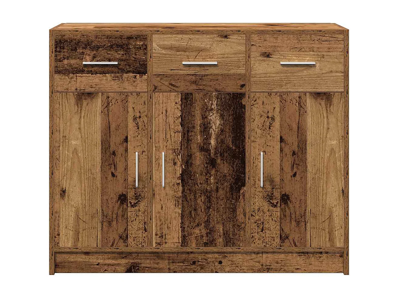 Aparador de madera de ingeniería envejecida 91x28x75 cm