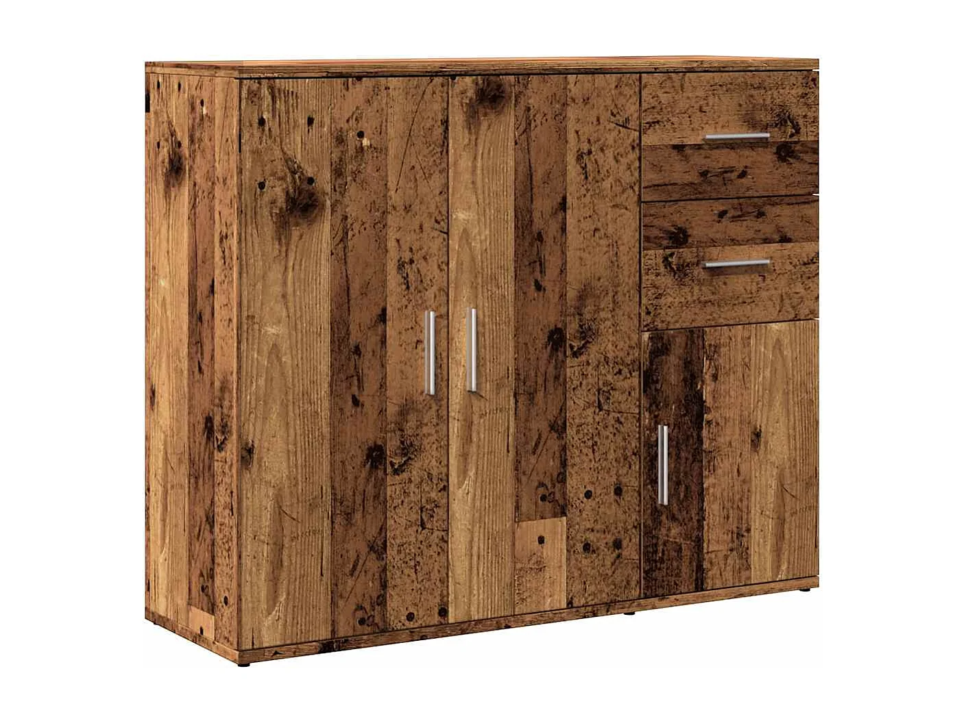 Buffet vieux bois 91x29,5x75 cm bois d'ingénierie