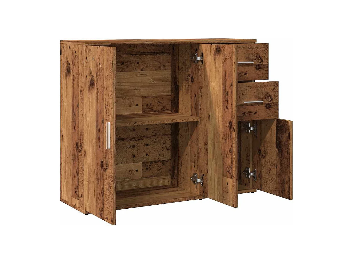 Buffet vieux bois 91x29,5x75 cm bois d'ingénierie