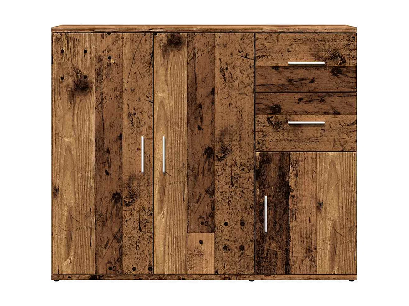 Aparador de madera de ingeniería envejecida 91x29,5x75 cm