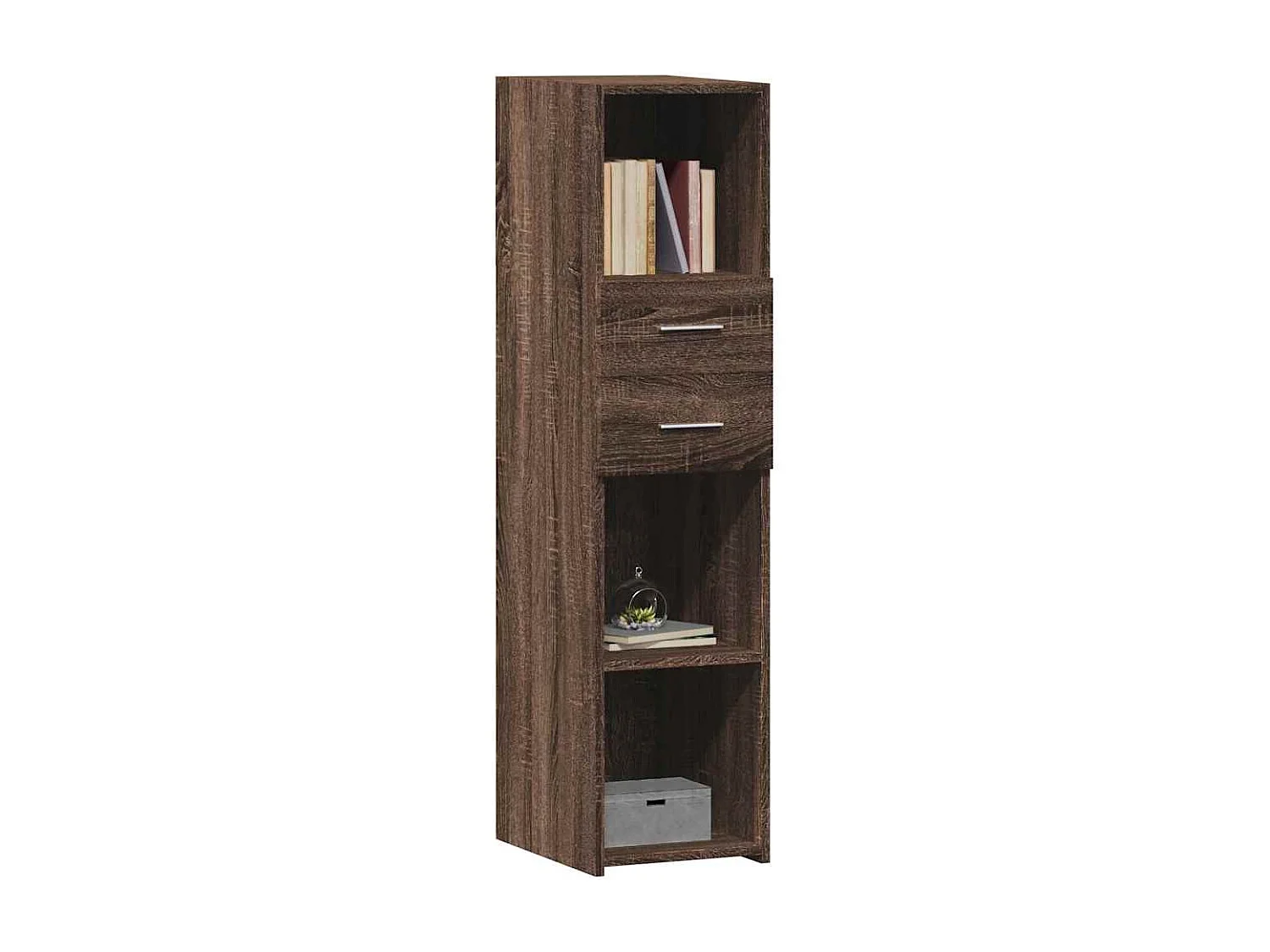 Buffet haut chêne marron 30x42,5x124 cm bois d'ingénierie
