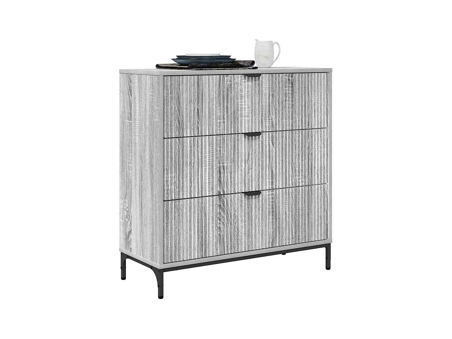 Buffet Sonoma gris 79,5 x 33 x 82 cm Bois d'ingénierie