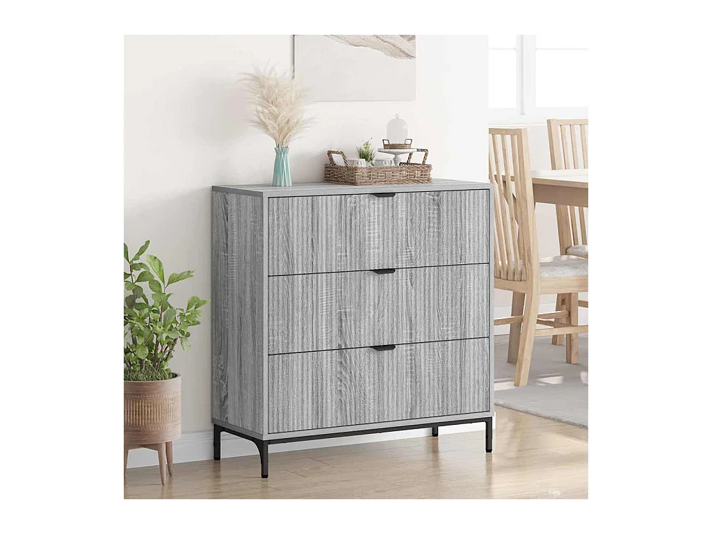 Buffet Sonoma gris 79,5 x 33 x 82 cm Bois d'ingénierie