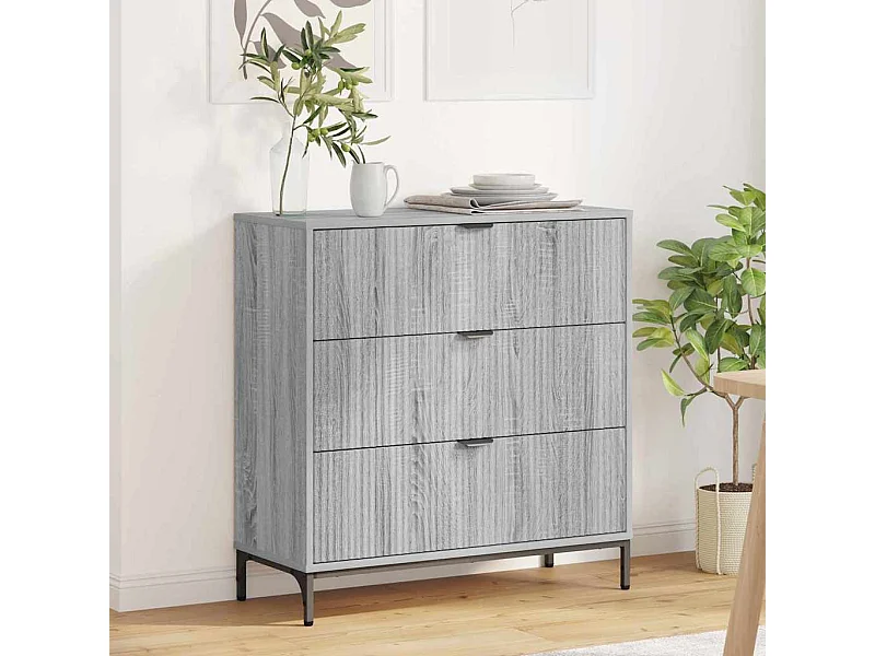 Buffet Sonoma gris 79,5 x 33 x 82 cm Bois d'ingénierie