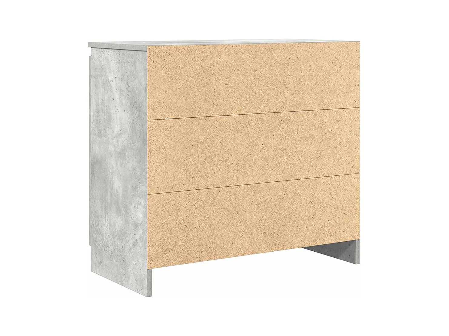 Buffet avec tiroir gris béton 71x35x65 cm bois d'ingénierie