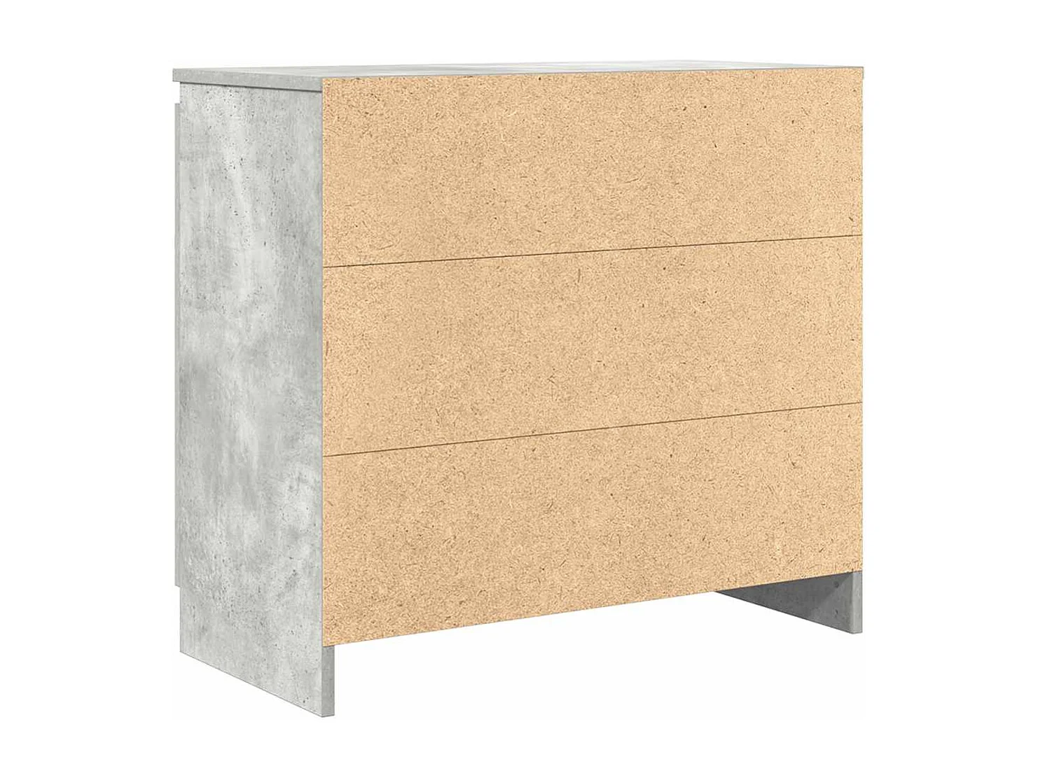 Buffet avec tiroir gris béton 71x35x65 cm bois d'ingénierie