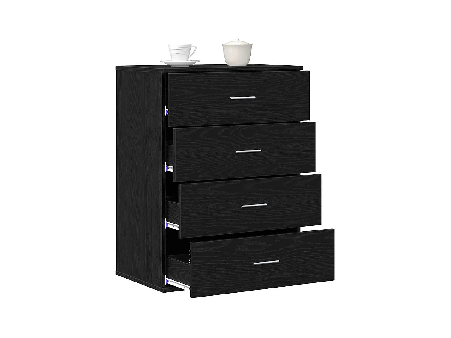 Buffet avec tiroir Chêne noir 60 x 39 x 80 cm Bois d'ingénierie