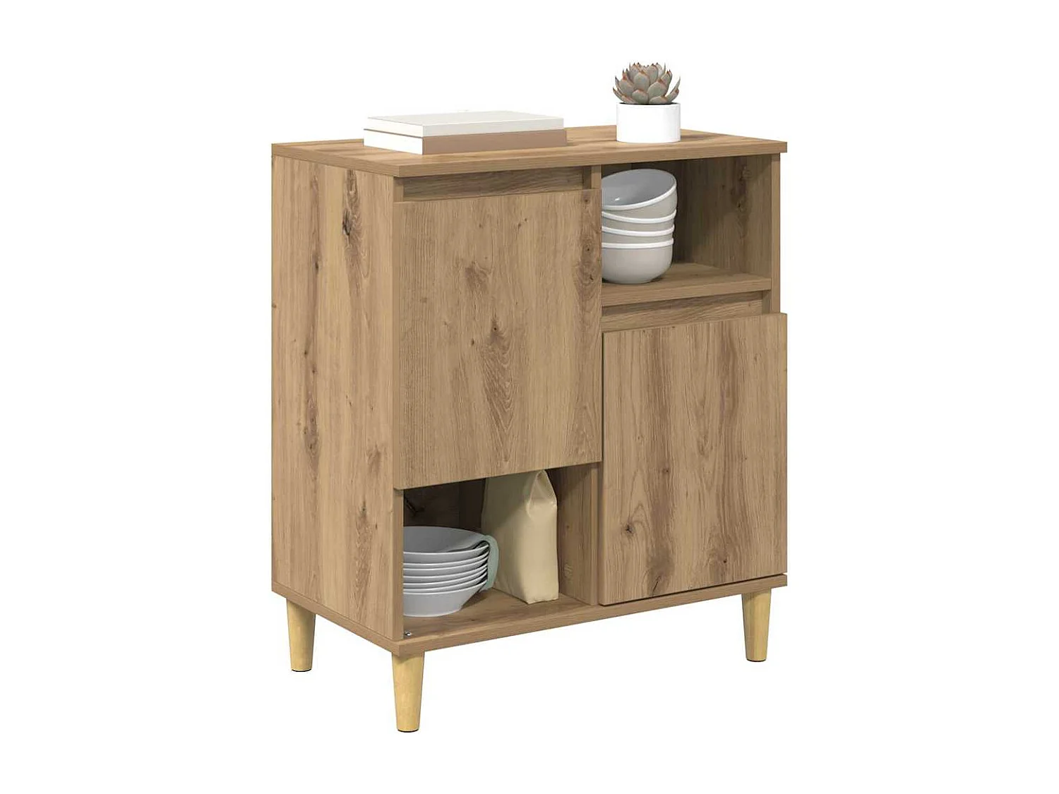 Buffet chêne artisanal 35 x 60 x 70 cm Bois d'ingénierie