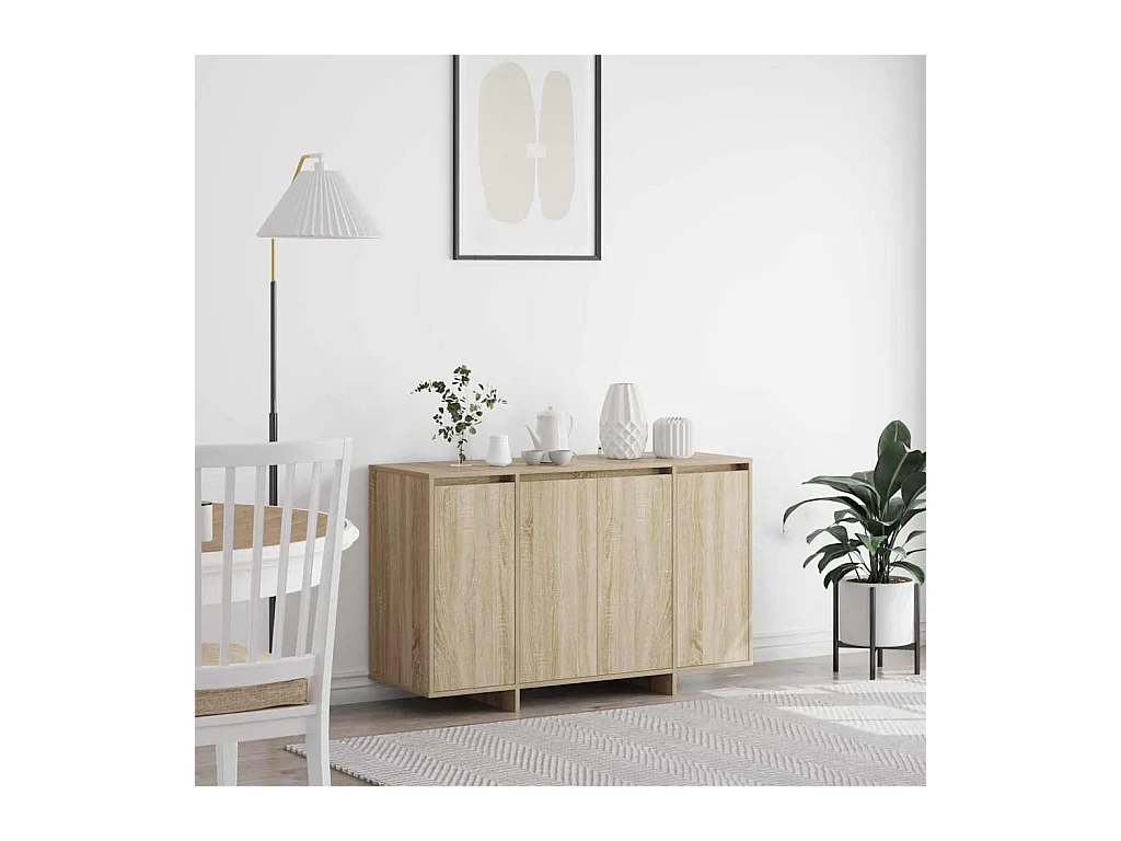 Dressoir Sonoma eiken 120 x 41 x 75 cm Bewerkt hout