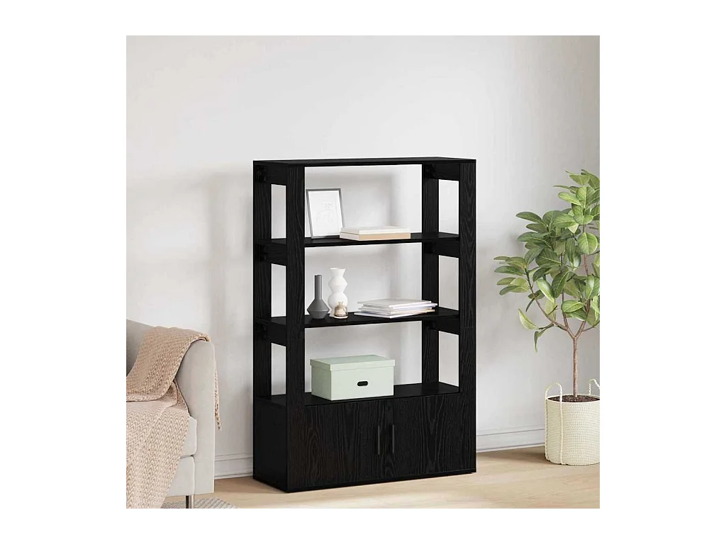 Buffet Chêne noir 30 x 80 x 119.5 cm Bois d'ingénierie