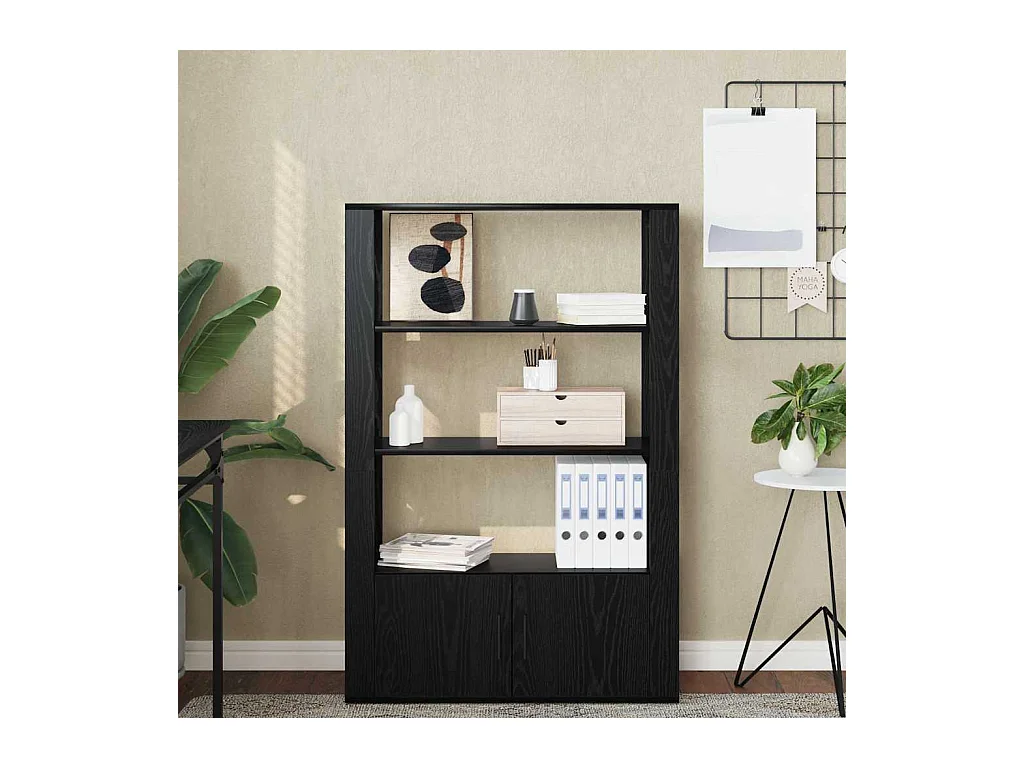 Buffet Chêne noir 30 x 80 x 119.5 cm Bois d'ingénierie