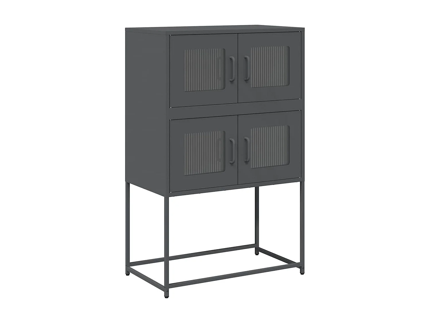 Buffet haut anthracite 68x39x107 cm acier