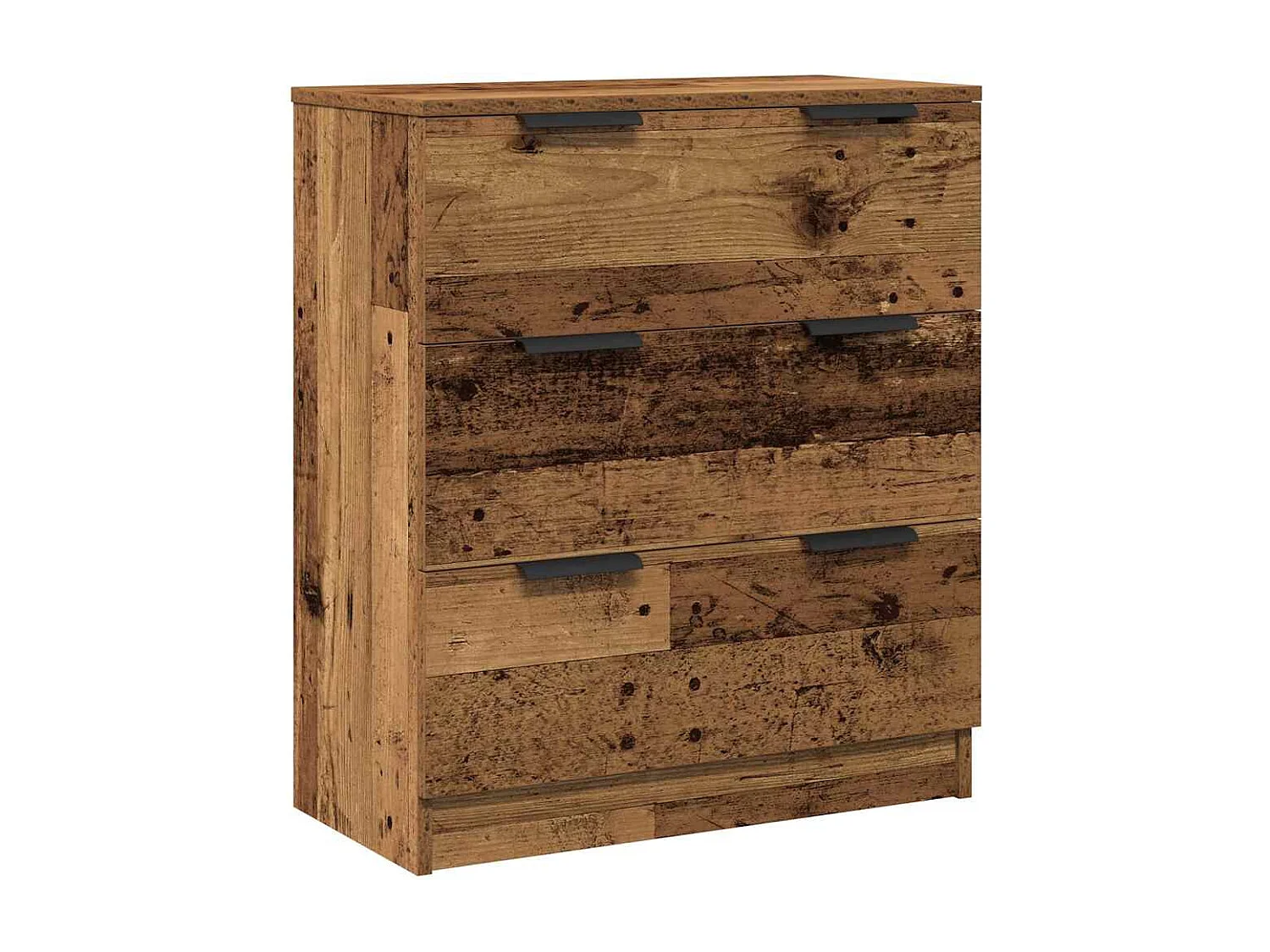 Dressoirs 3 st 60x30x70 cm bewerkt hout oud houtkleurig