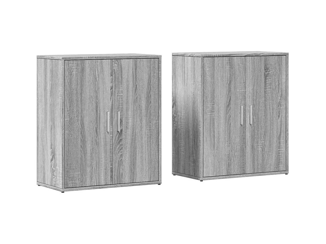 Buffets 2 pièces sonoma gris 60x31x70 cm bois d'ingénierie