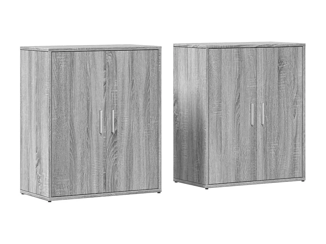 Buffets 2 pièces sonoma gris 60x31x70 cm bois d'ingénierie