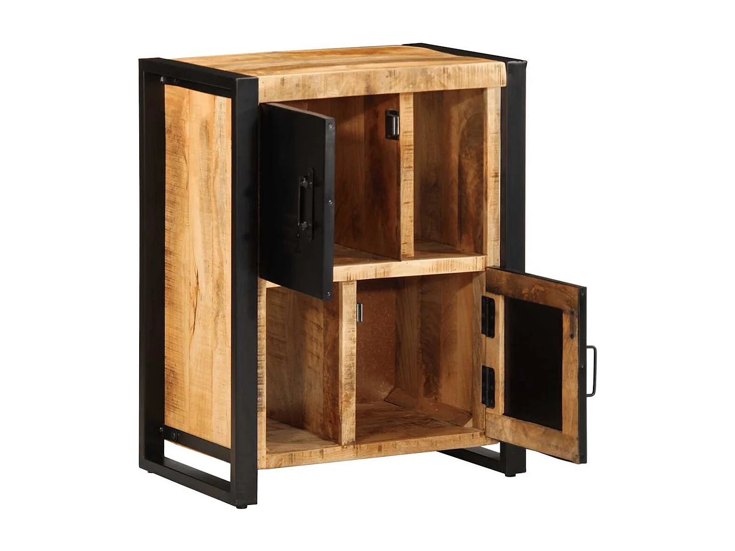 Buffet 55x35x70 cm bois de manguier brut massif