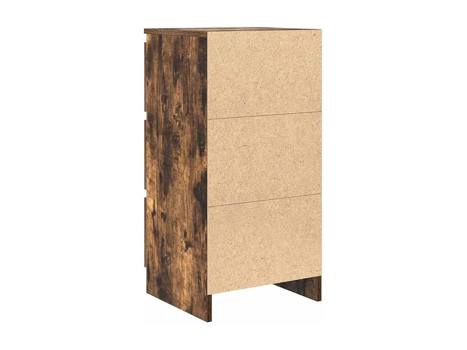 Buffet chêne fumé 37,5x35x76 cm bois d'ingénierie