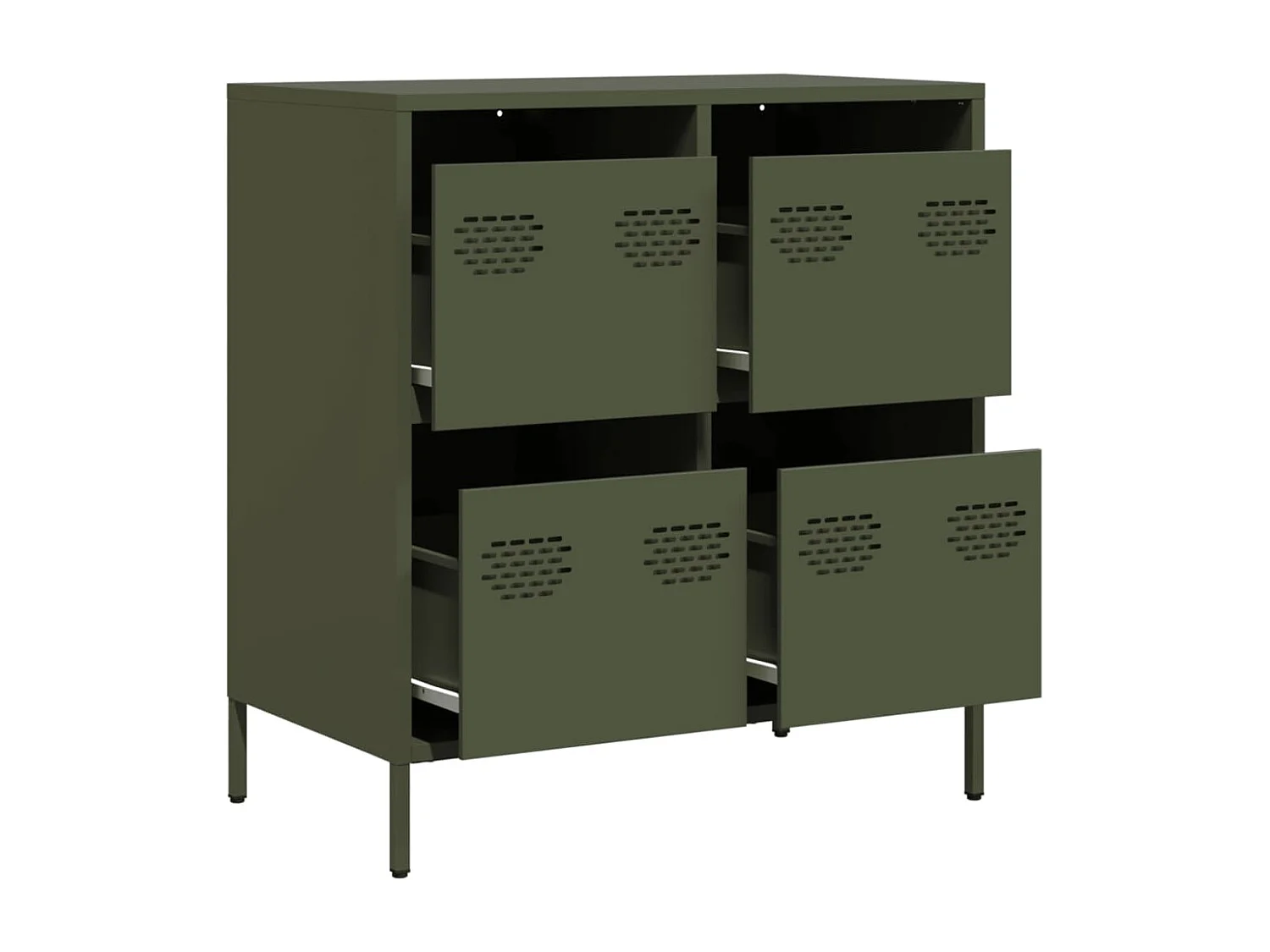 Buffet vert olive 68x39x73,5 cm acier laminé à froid