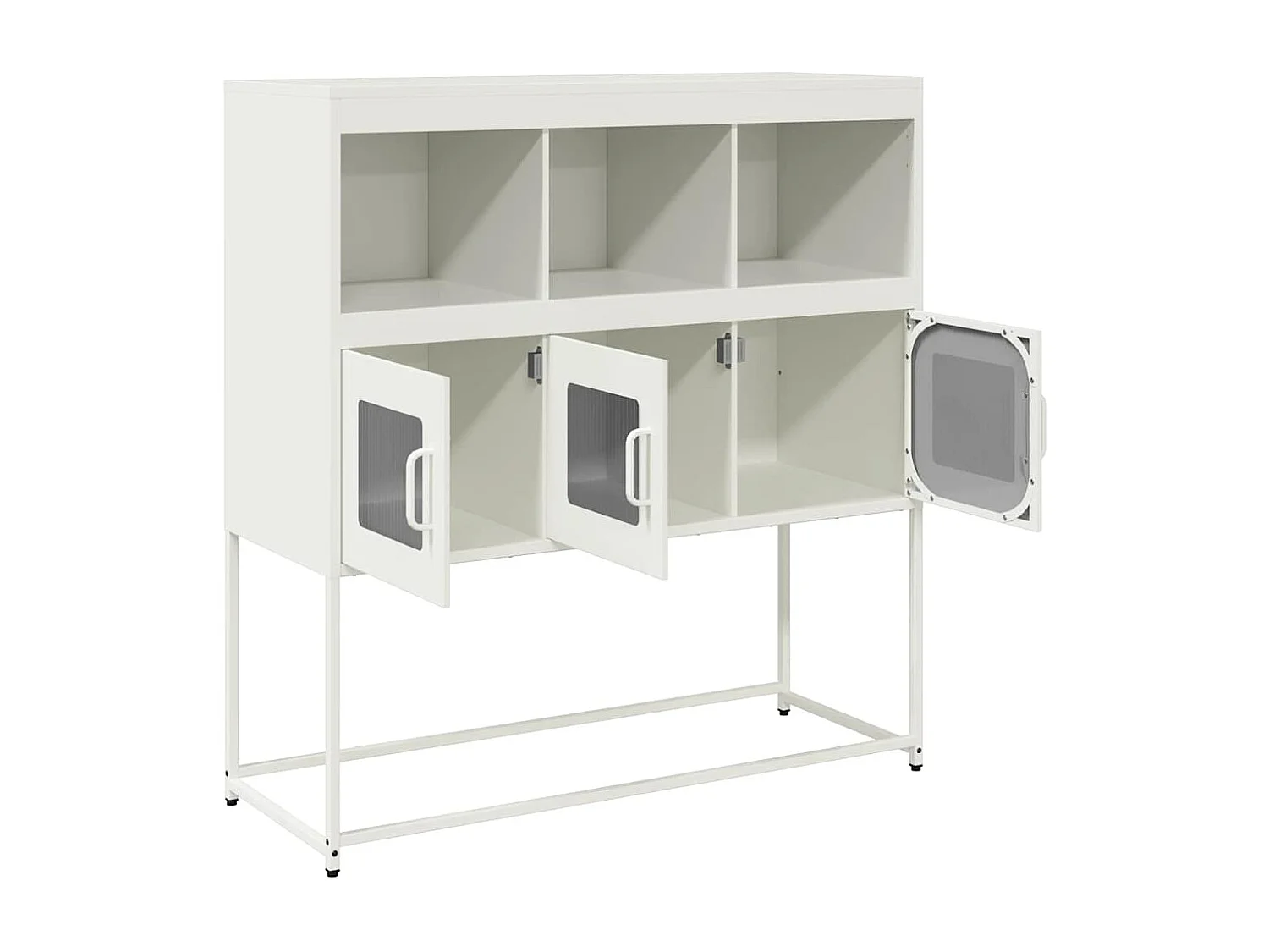 Buffet blanc 100,5x39x107 cm acier laminé à froid