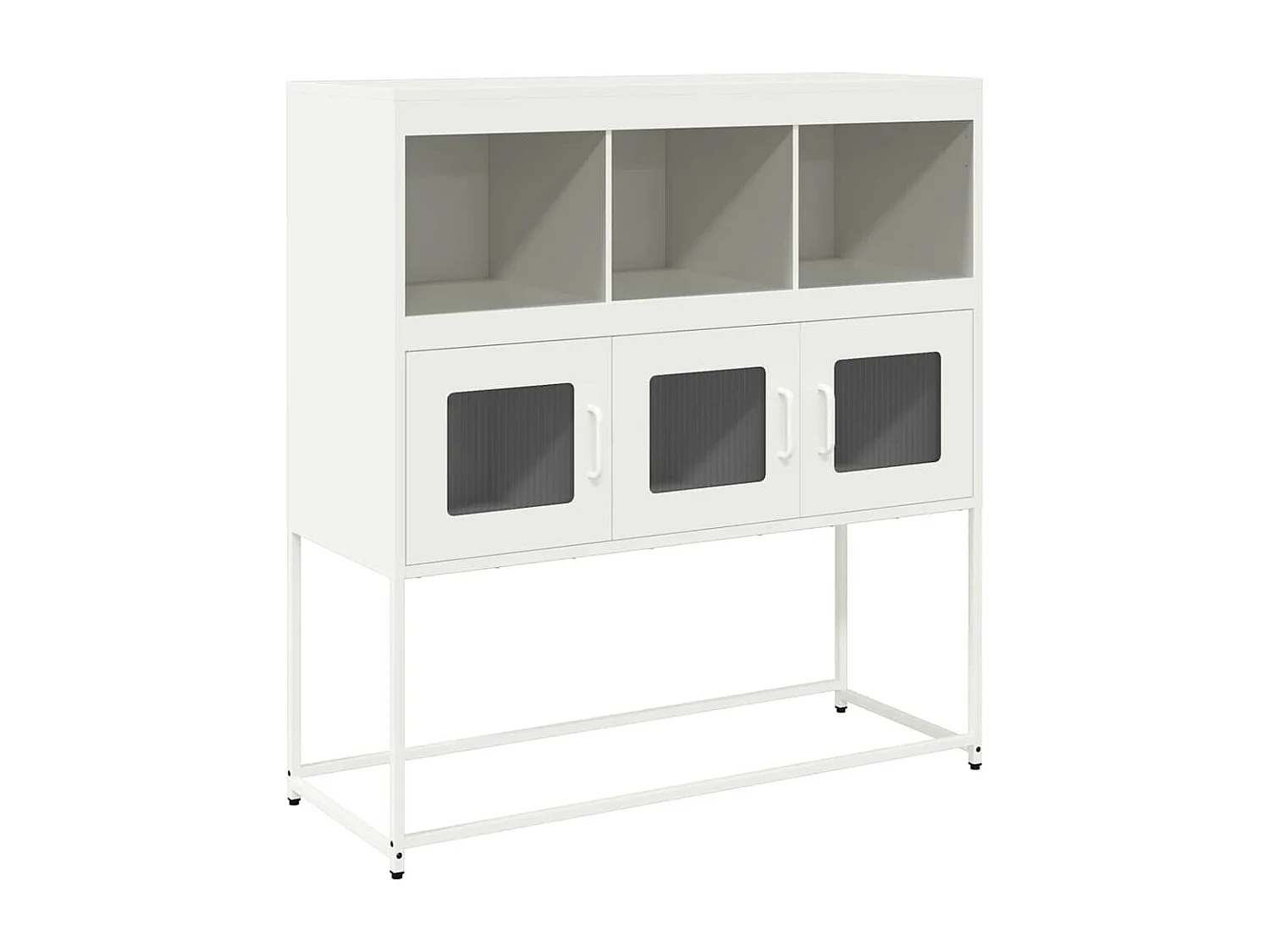 Buffet blanc 100,5x39x107 cm acier laminé à froid