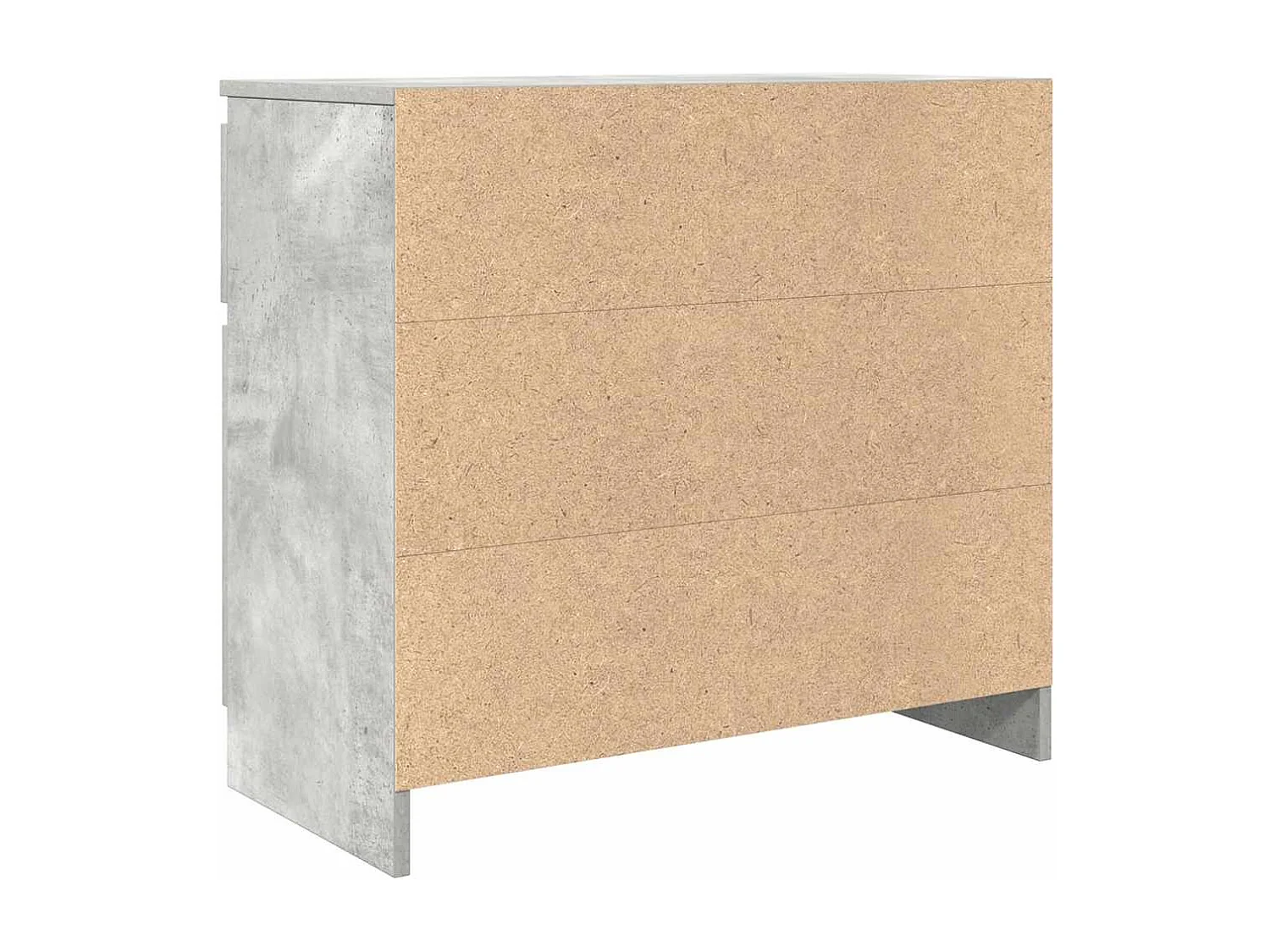 Buffet avec tiroir gris béton 71x35x65 cm bois d'ingénierie