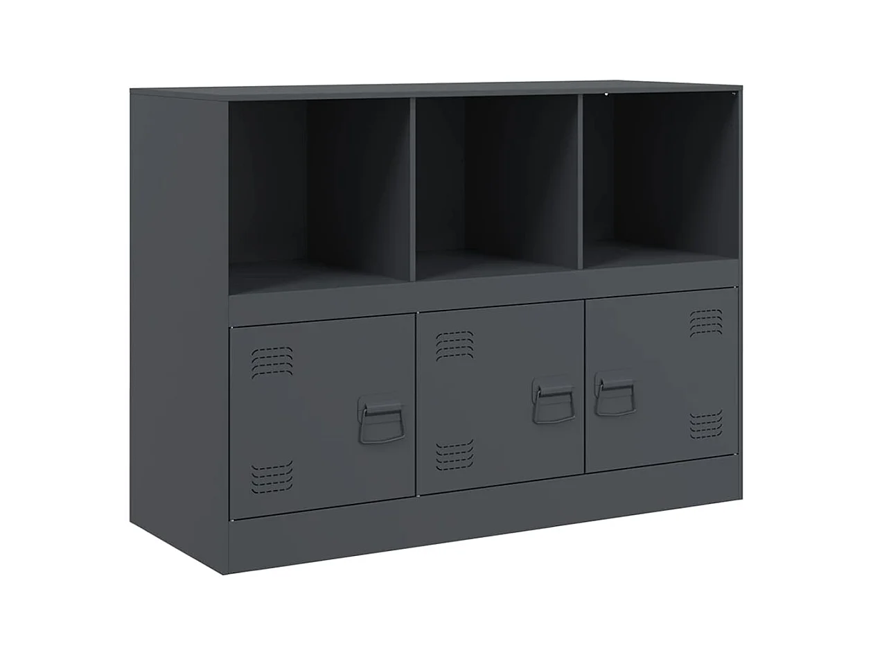 Buffet anthracite 99x39x73 cm acier