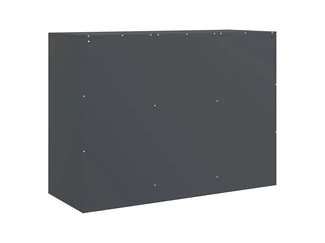 Buffet anthracite 99x39x73 cm acier