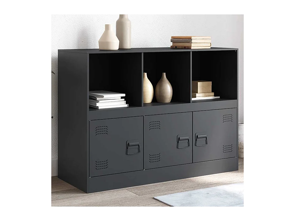 Buffet anthracite 99x39x73 cm acier