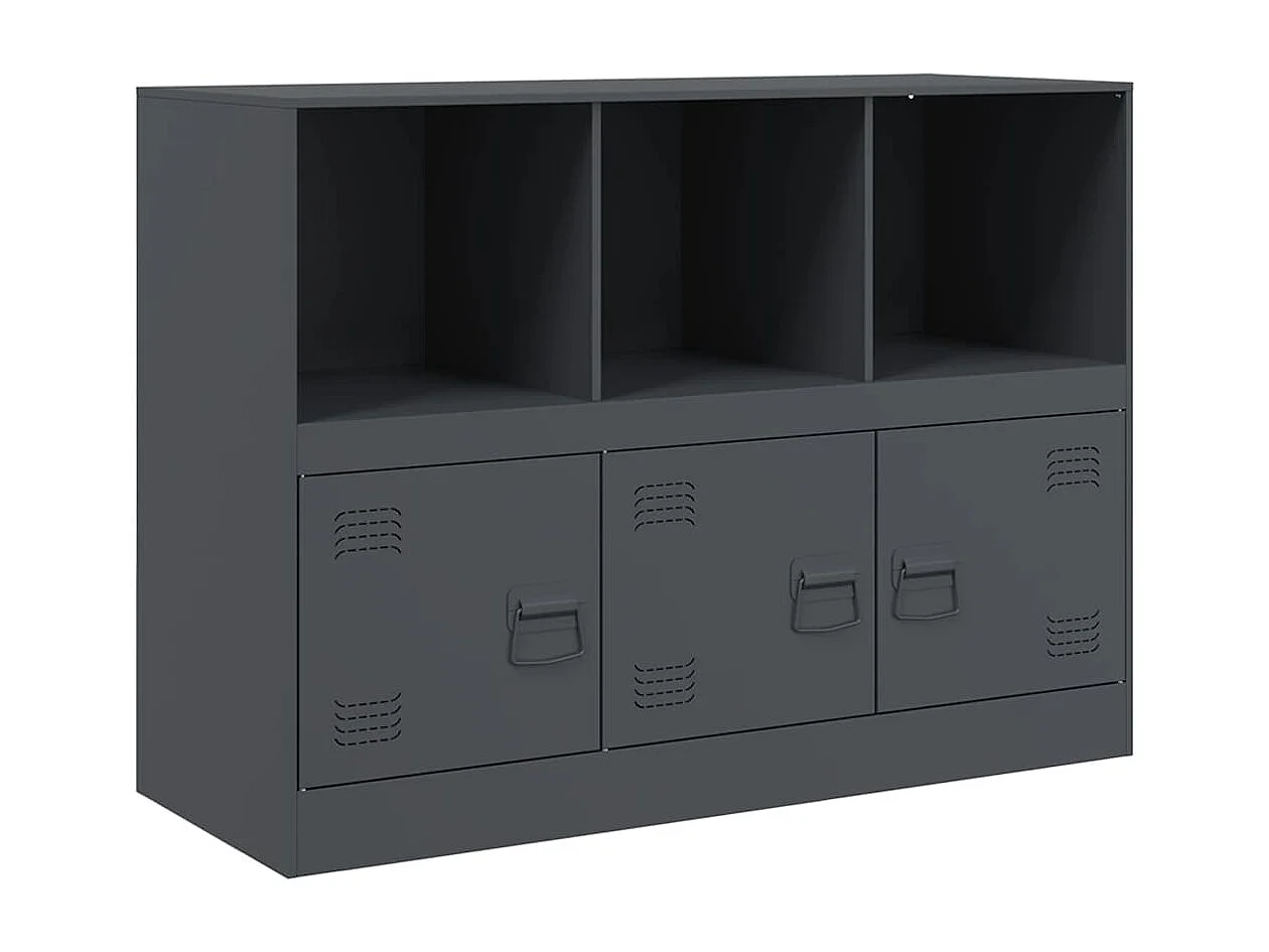 Buffet anthracite 99x39x73 cm acier