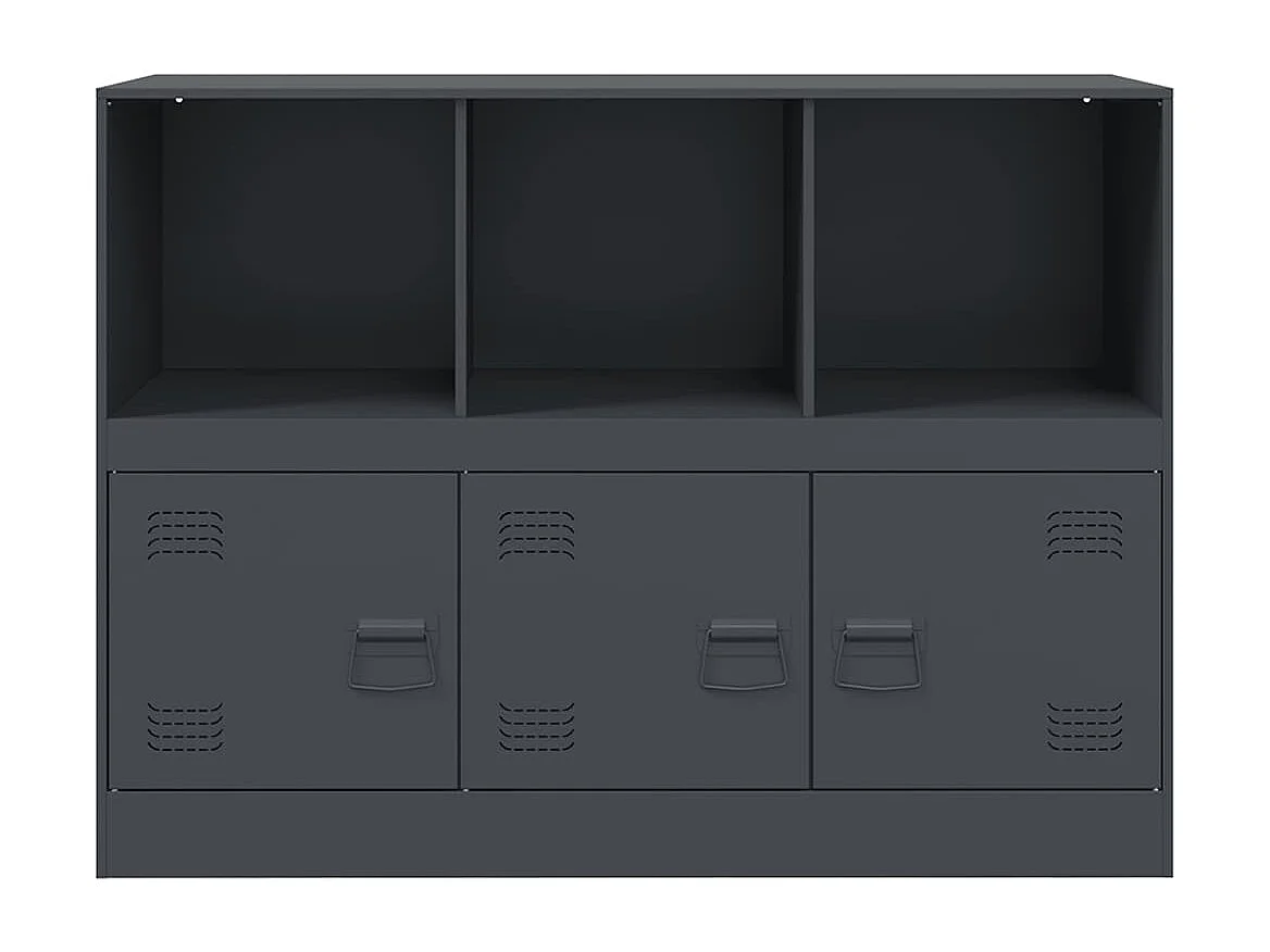 Buffet anthracite 99x39x73 cm acier