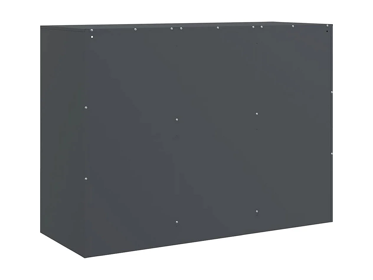 Buffet anthracite 99x39x73 cm acier