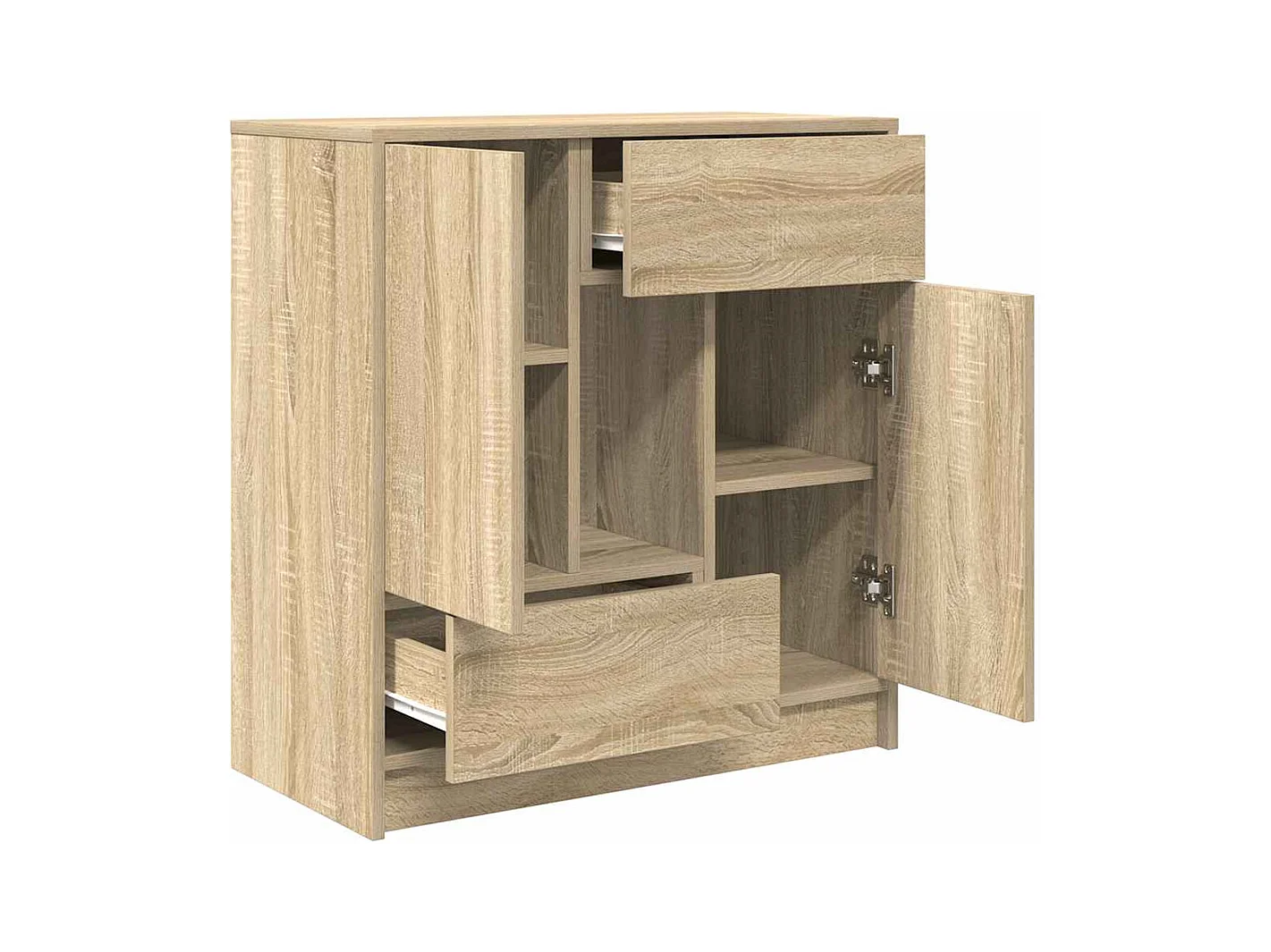 Buffet avec tiroirs et portes chêne sonoma 70,5x34x74,5 cm