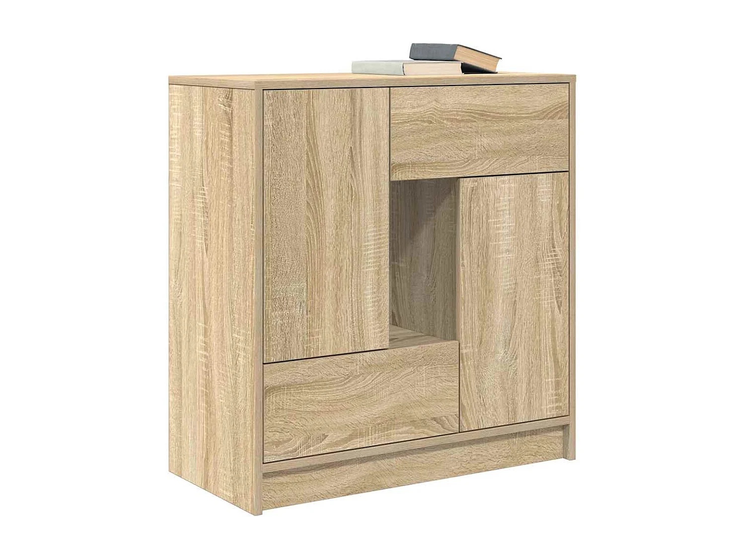 Buffet avec tiroirs et portes chêne sonoma 70,5x34x74,5 cm