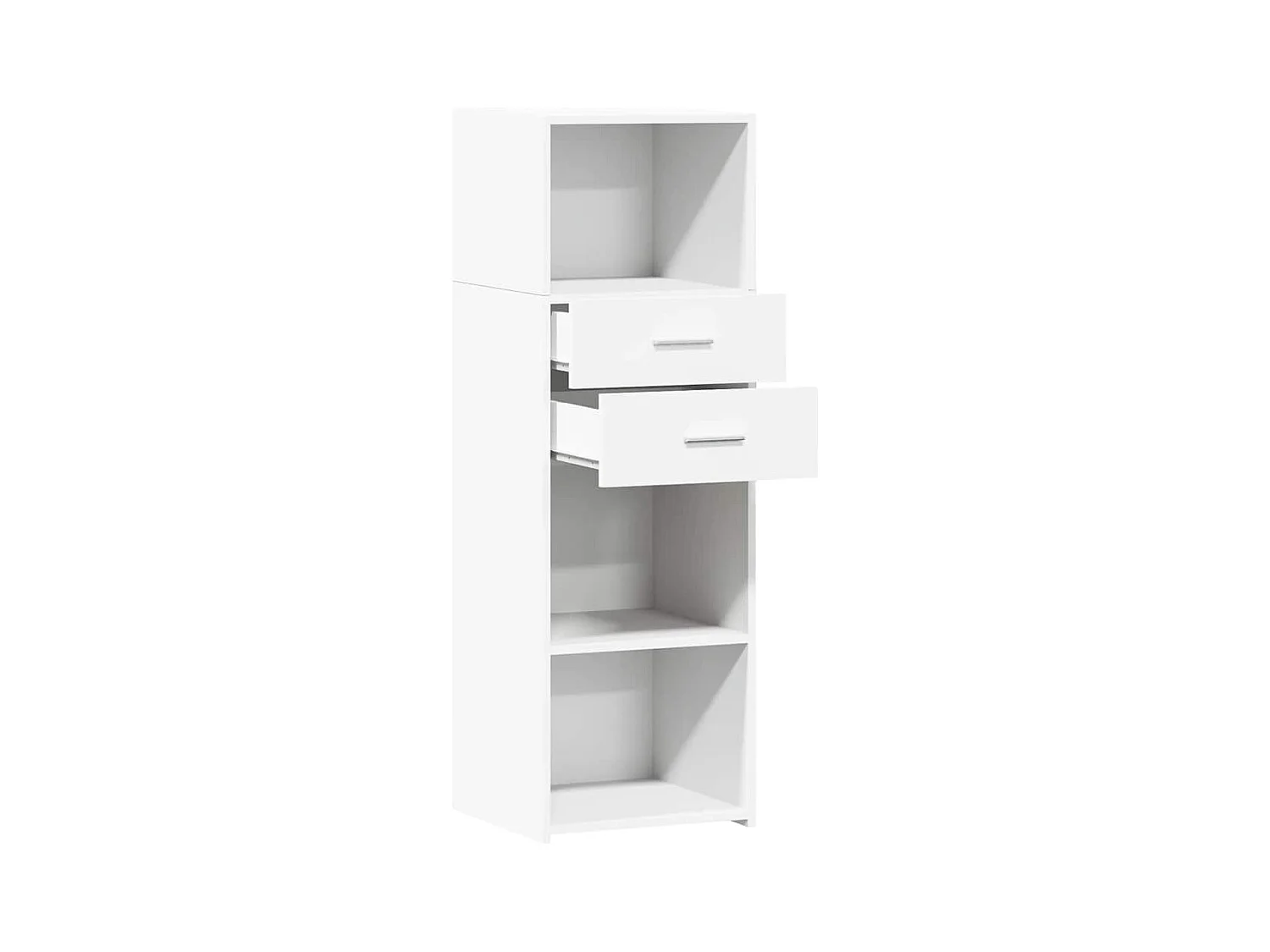 Buffet haut blanc 40x42,5x124 cm bois d'ingénierie