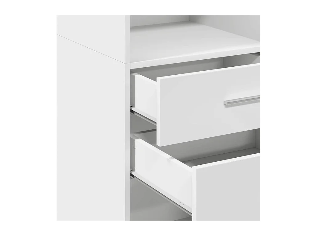 Buffet haut blanc 40x42,5x124 cm bois d'ingénierie