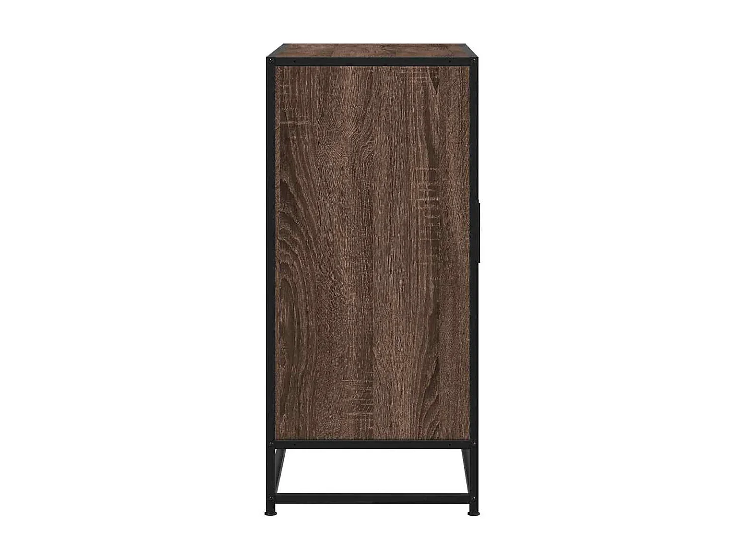Buffet chêne marron 68x35x76 cm bois d'ingénierie et métal