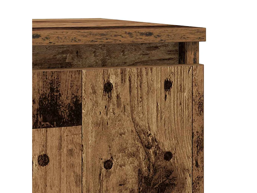 Buffet avec tiroir vieux bois 71x35x65 cm bois d'ingénierie