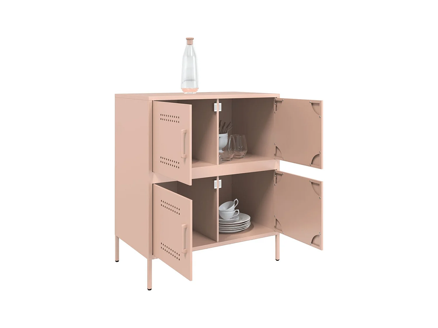 Buffet rose 68x39x79 cm acier