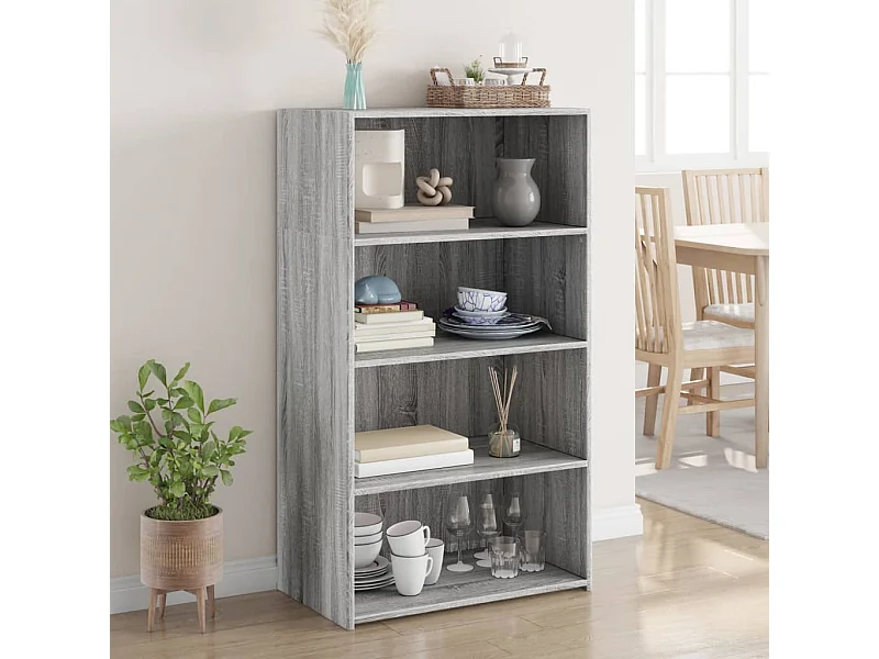Buffet haut sonoma gris 70x41x124 cm bois d'ingénierie