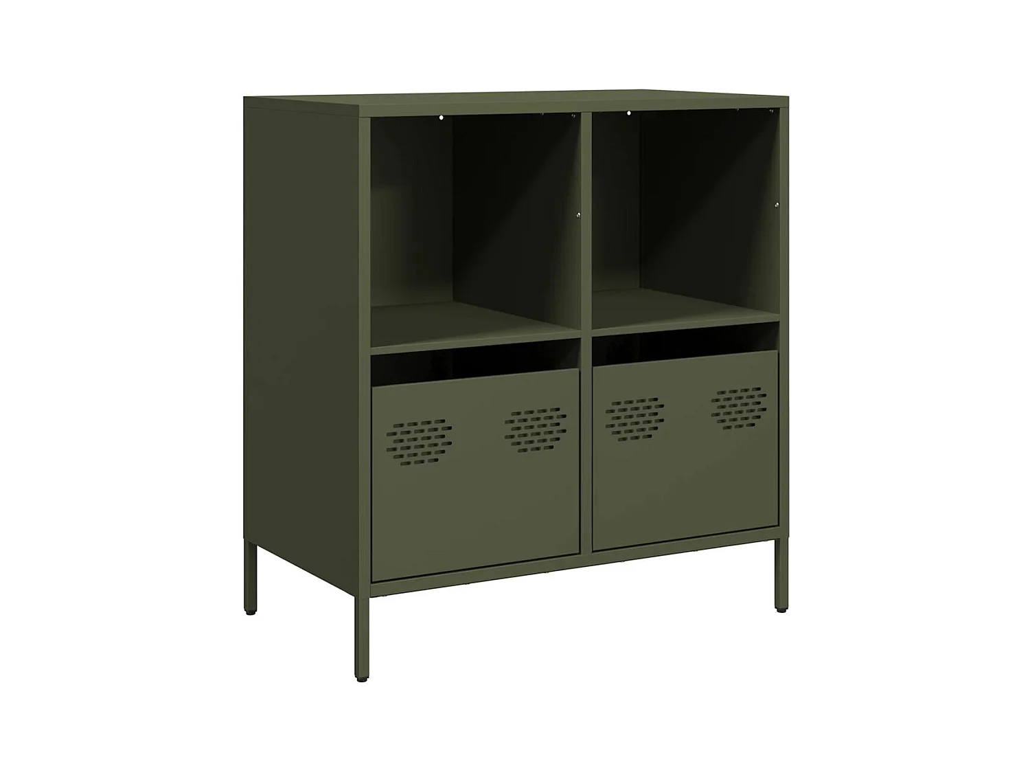Buffet vert olive 68x39x73,5 cm acier laminé à froid